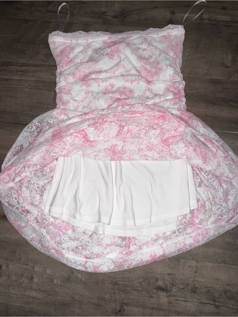 Victoria's Secret PINK x LoveShackFancy Strapless Lace Mini Dress XS NWT - Picture 5 of 11